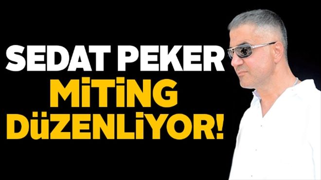 Sedat Peker miting düzenliyor!