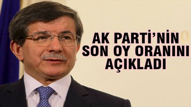 Başbakan Davutoğlu, AK Parti´nin son oy oranını açıkladı