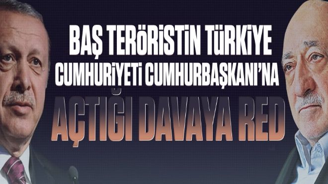 Hakkında yakalama kararı olan bir numaralı sanık Fetullah Gülen´in, Cumhurbaşkanı Recep Tayyip Erdoğan aleyhine açtığı manevi tazminat davası reddedildi.