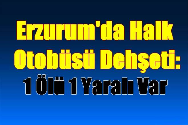 Erzurum`da Halk Otobüsü Dehşeti: