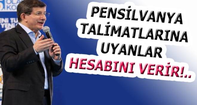 Davutoğlu, CHP ve HDP`ye çattı