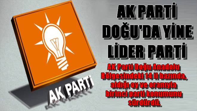 Erzurum ve Doğu`da Ak Parti Yine Lider Parti