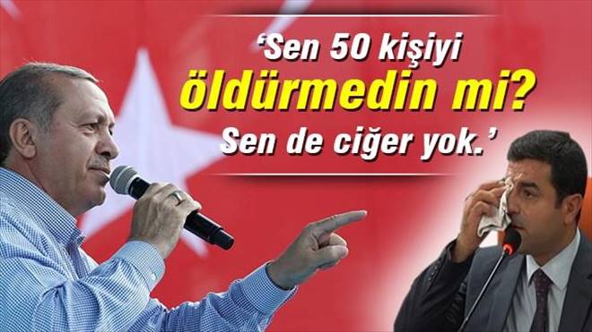 Cumhurbaşkanı Erdoğan`dan Demirtaş`a: Ciğersiz