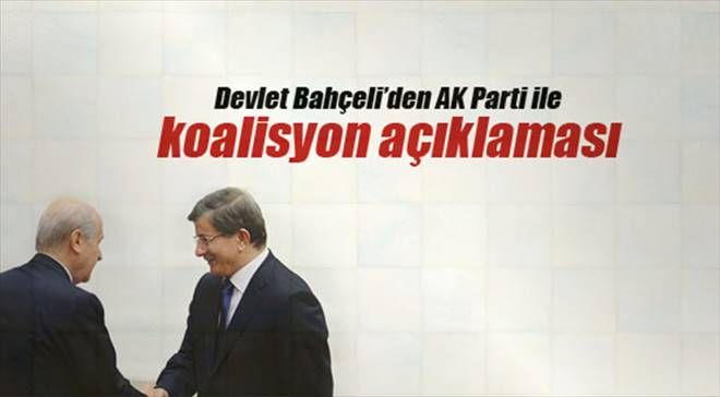 Bahçeli´den AK Parti ile koalisyona 3 şart