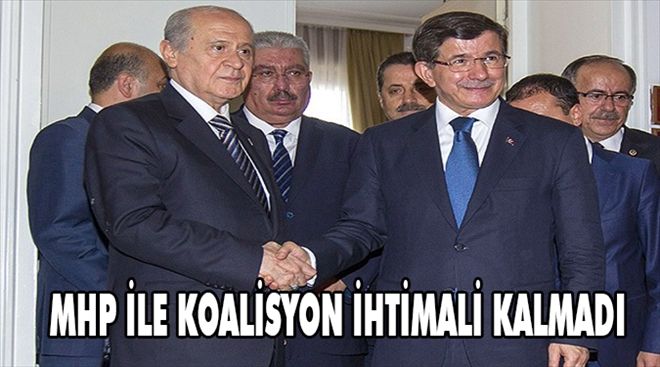 Davutoğlu: MHP ile koalisyon mümkün görünmüyor..