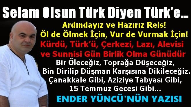 Selam Olsun Türk Diyen Türk´e?