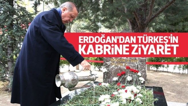 Cumhurbaşkanı Erdoğan, Alparslan Türkeş´in kabrini ziyaret etti