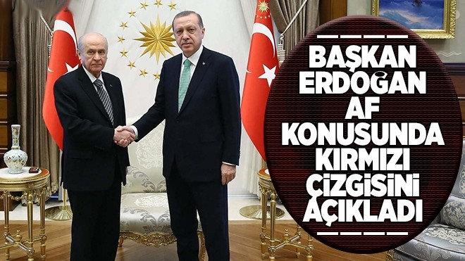 Başkan Erdoğan af konusunda kırmızı çizgisini açıkladı