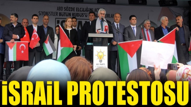 Erzurum´da İsrail protestosu