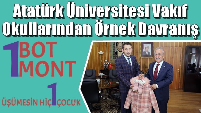 Atatürk Üniversitesi Vakıf Okullarından örnek davranış