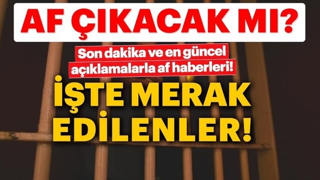 Adalet Bakanı Abdülhamit Gül mahkumlara af için son dakika açıklaması yaptı 