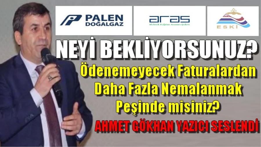 Ahmet Gökhan Yazıcı Aras Edaş, Palen Doğalgaz ve ESKİŞ Yetkililerine seslendi.