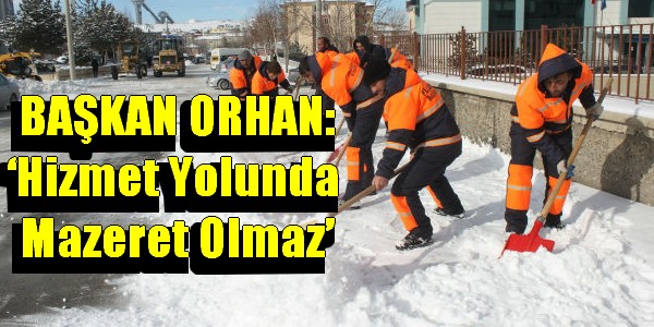 Erzurum Aziziye`de Kar-Kış Önemli Değil