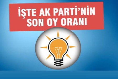 AK Parti`nin son oy oranını açıkladı