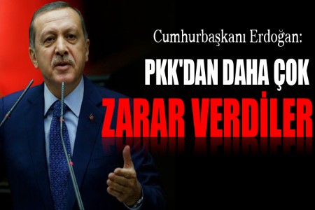 Erdoğan: PKKdan daha çok zarar verdiler