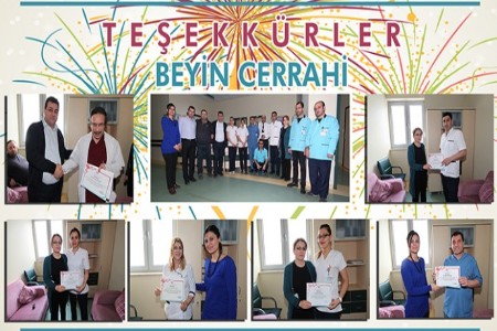 Erzurum BEAH Beyin Cerrahisi?ne teşekkür belgesi