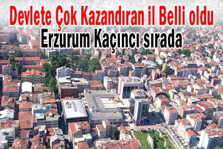 Erzurum Devlete En Çok Kazandıran Kaçıncı İl Oldu