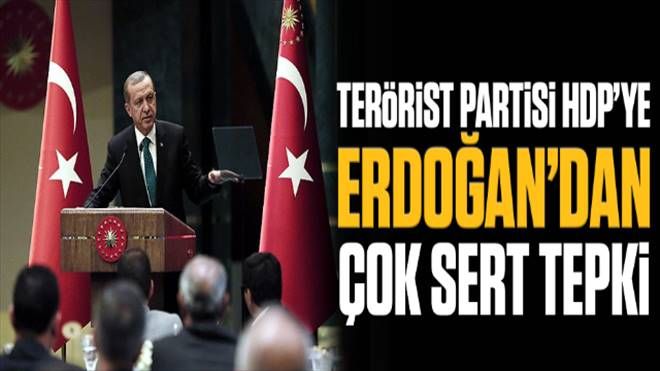 Terörist partisi HDP´ye Erdoğan´dan çok sert tepki