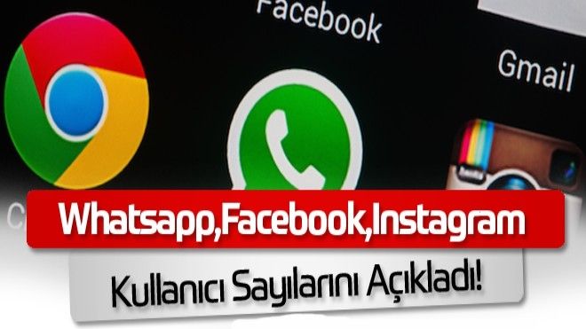 Whatsapp,Facebook,Instagram Kullanıcı Sayılarını Açıkladı!