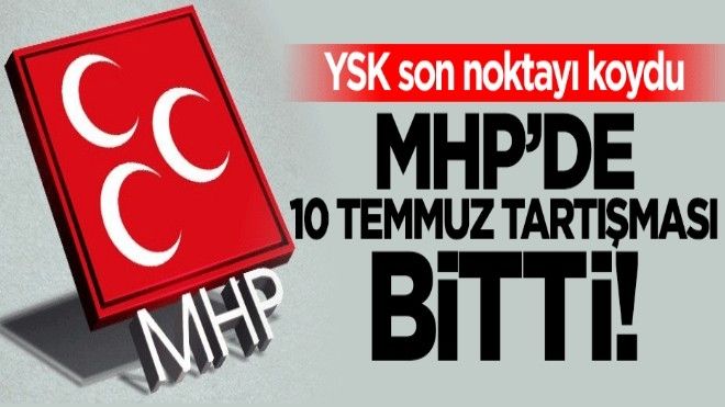 YSK´dan flaş MHP kararı!