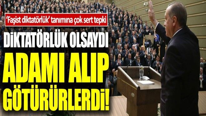Erdoğan: Diktatörlük olsaydı adamı alıp götürürlerdi