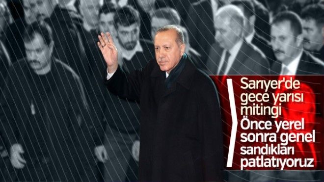 Cumhurbaşkanı Erdoğan Sarıyer´de seçimler için söz aldı