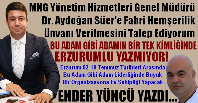 Ender Yüncü Yazdı... MNG Yönetim Hizmetleri Genel Müdürü Dr. Aydoğan Süer