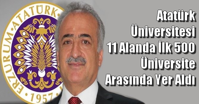 Atatürk Üniversitesi, 11 alanda ilk 500 üniversite arasında yer aldı