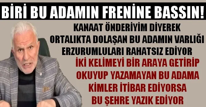 SÖZDE KANAAT ÖNDERİ İBRAHİM ÖZMEN DENİLEN BU ADAMIN BİRİ FRENİNE BASSIN!