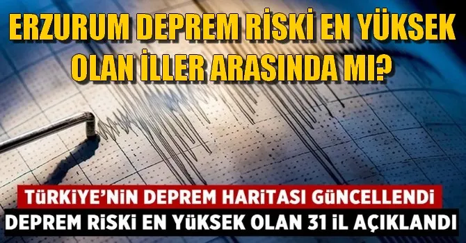 ERZURUM DEPREM RİSKİ EN YÜKSEK OLAN İLLER ARASINDA MI?