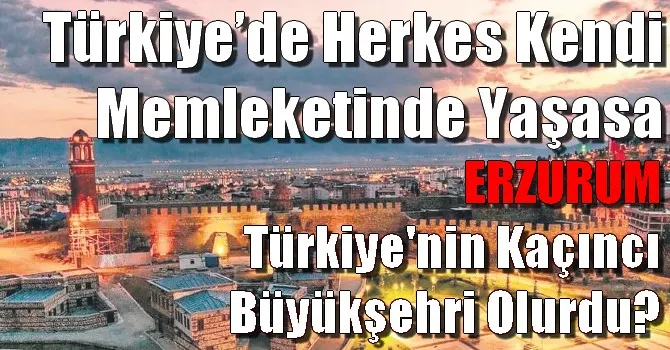 Türkiye’de Herkes Kendi Memleketinde Yaşasa ERZURUM Türkiye