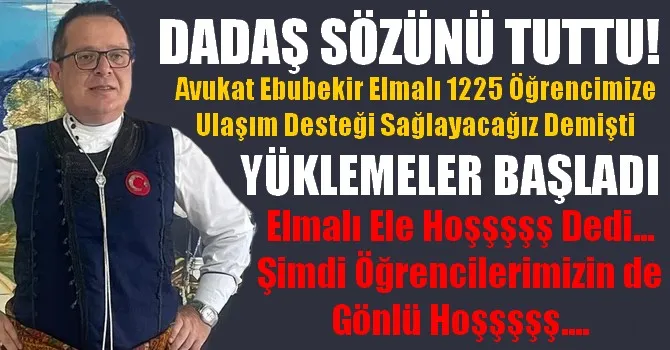 Elmalı Ele Hoş Dedi Şimdi Öğrencilerimizin de Gönlü Hoş