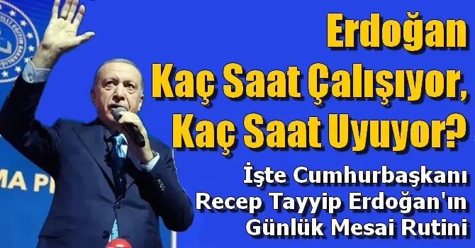 Erdoğan Kaç Saat Çalışıyor, Kaç Saat Uyuyor?