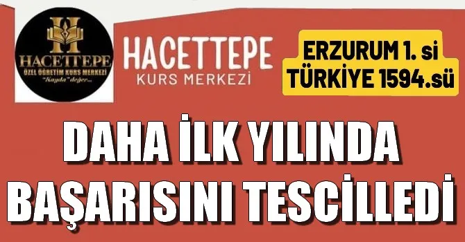 HACETTEPE KURS MERKEZİ DAHA İLK YILINDA BAŞARISINI TESCİLLEDİ