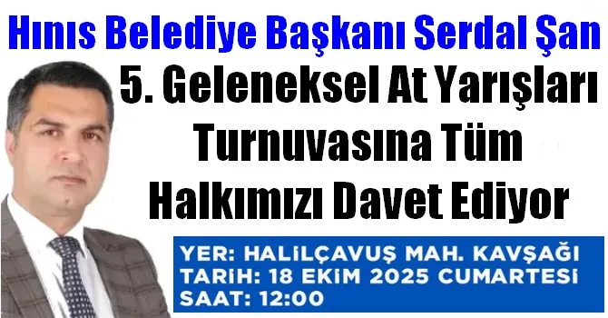 Serdal Şan, 5. Geleneksel At Yarışları Turnuvasına Tüm Halkımızı Davet Etti