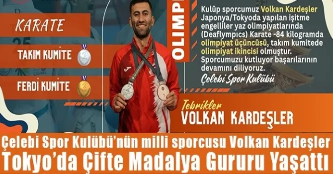 Volkan Kardeşler’den Tokyo’da Çifte Madalya Gururu