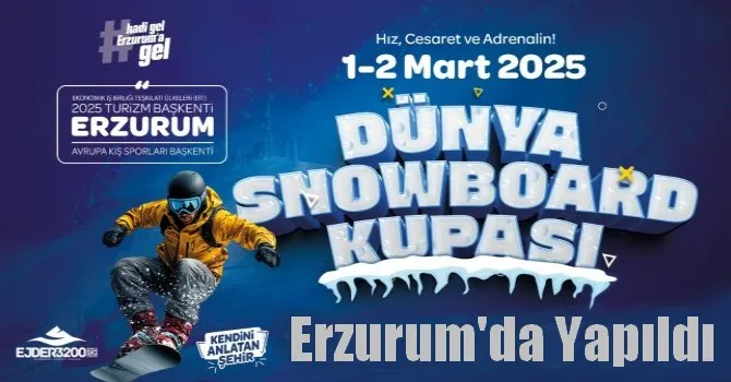 Erzurum, FIS Dünya Snowboard Kupası’na ev sahipliği yaptı