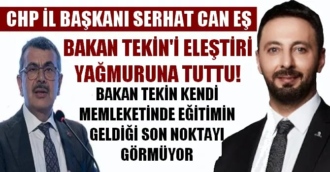 SERHAT CAN EŞ, BAKAN TEKİN