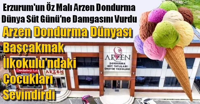 Arzen Dondurma Dünyası Başçakmak İlkokulu’ndaki Çocukları Sevindirdi