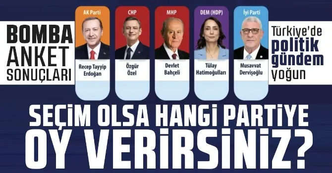 Seçim olsa hangi partiye oy verirsiniz? İşte ilk sıradaki parti