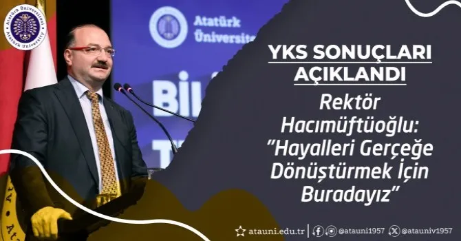 Hacımüftüoğlu üniversite adaylarına seslendi