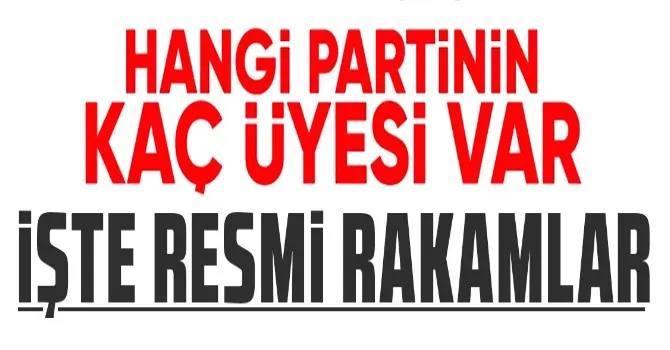 Siyasi parti üyeliğinde AK Parti zirvede