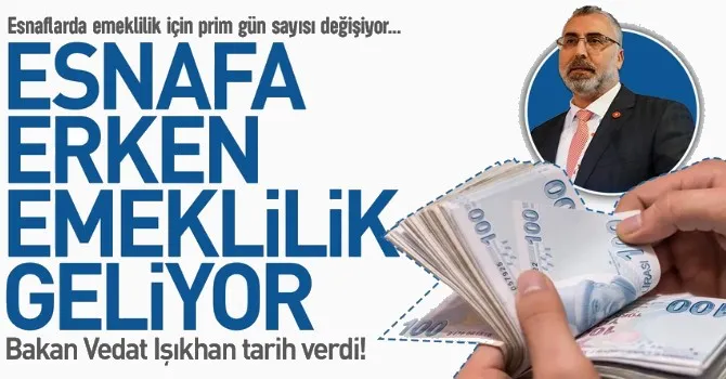 Esnafa erken emeklilik geliyor