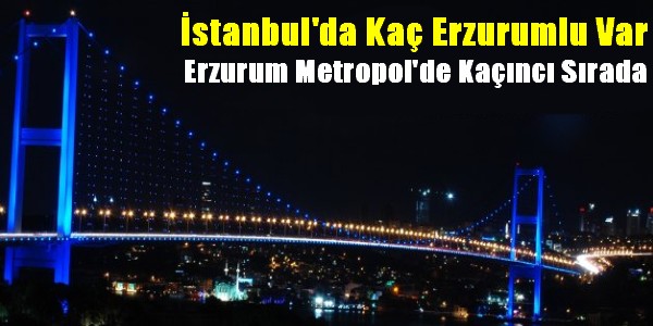 Erzurum`un Yüzde 51`i İstanbul`da Yaşıyor