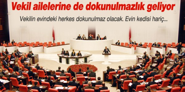 Vekil ailerine de dokunulmazlık geliyor